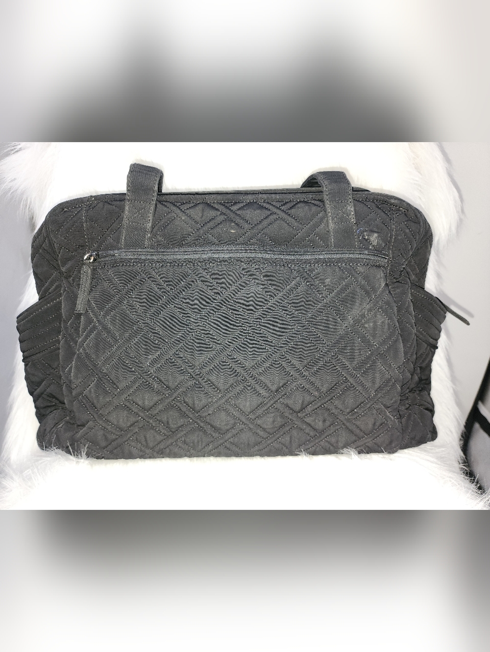 Vera Bradley Black Quilted On the StrollTote Bag Diaper Bag - Picture 2 of 9